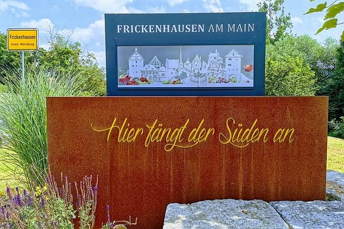 Ortseingang Frickenhausen am Main